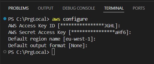 aws configure