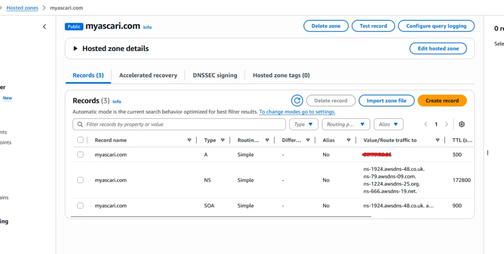 add a record route 53