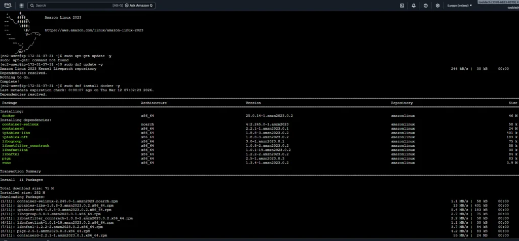 command to install docker